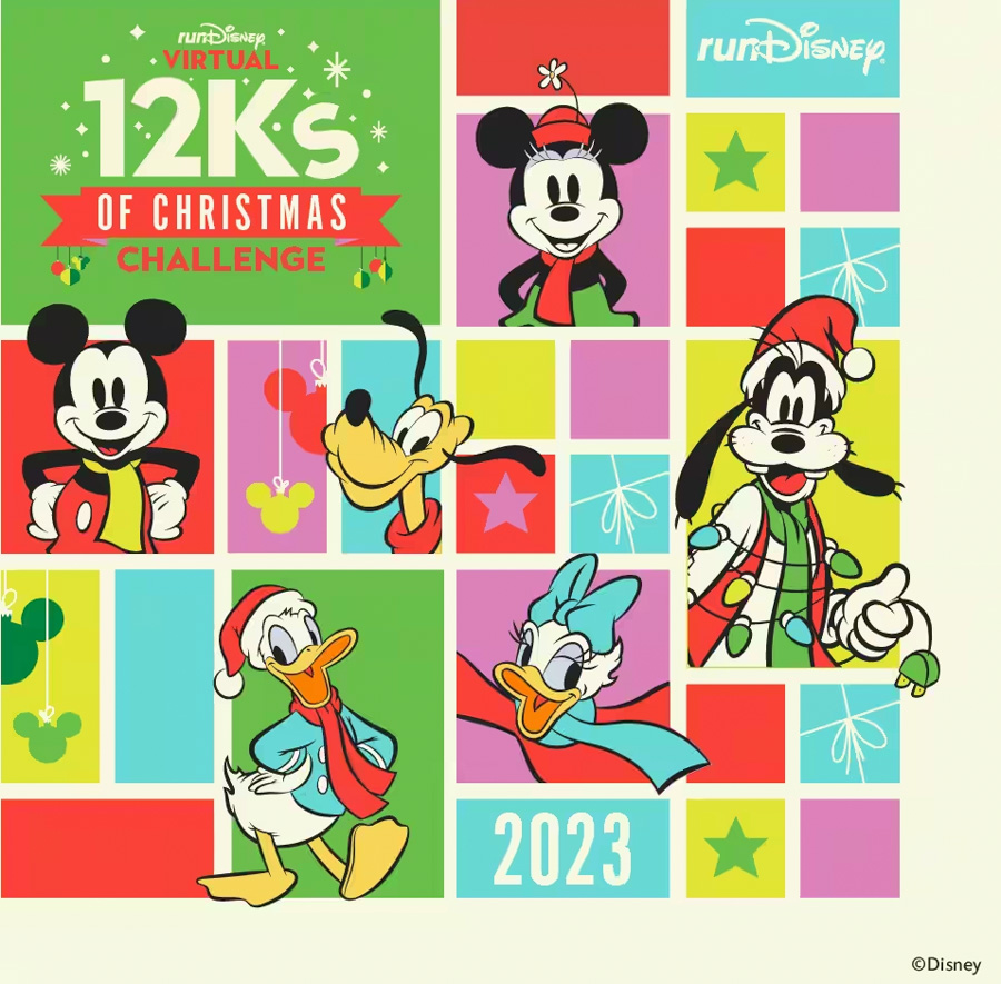 runDisney Virtual 12Ks of Christmas 2023 themes