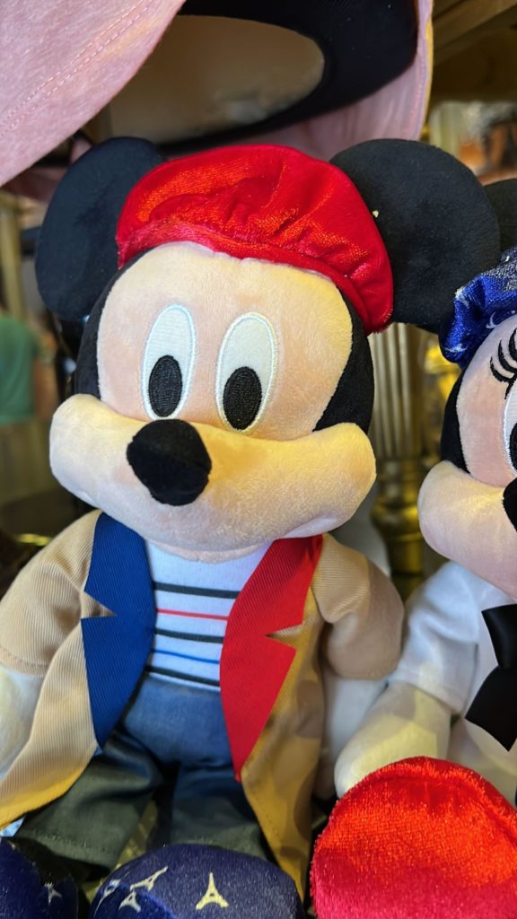 French MIckey and Minnie plush