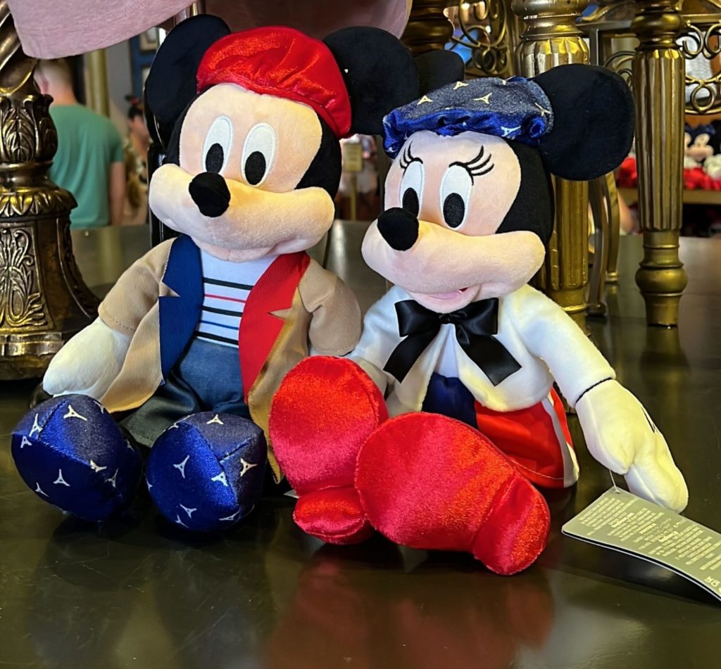 French Mickey and Minnie plush