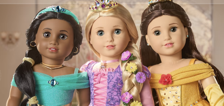American Girl Doll Disney Princesses Collection Belle Jasmine Rapunzel