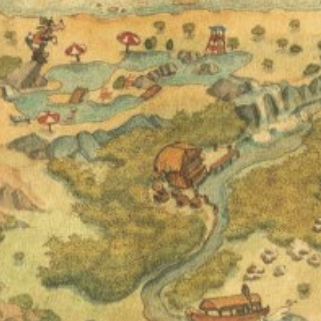 Disney Treasure Map Easter Eggs_ Jungle Boat River House Water Fall