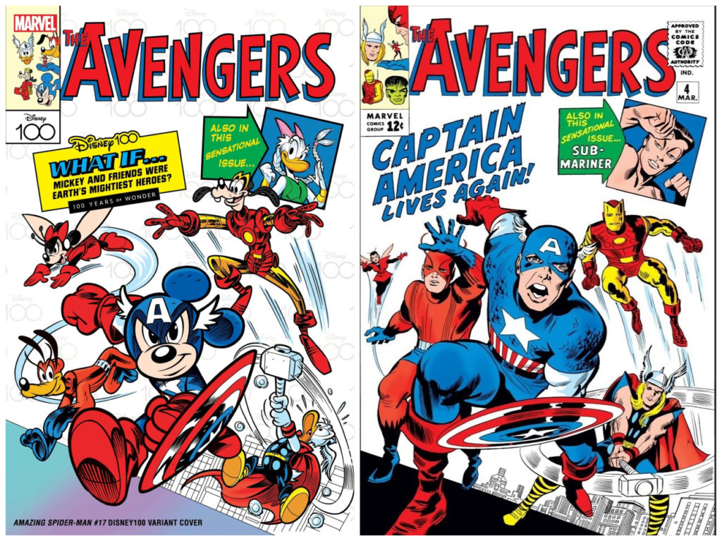 Disney100 Marvel Variant Cover Avengers
