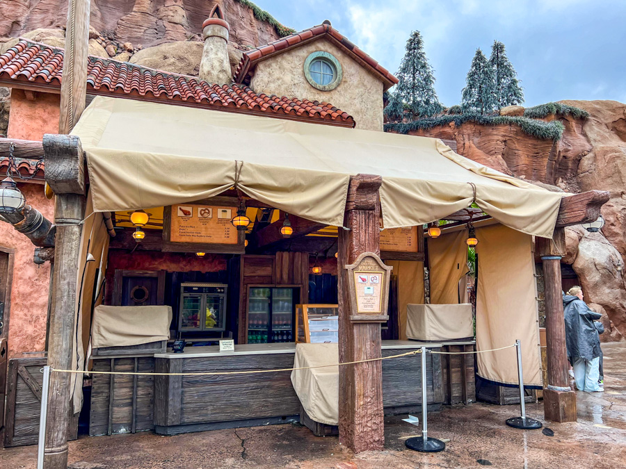 Magic Kingdom Closed Outdoor Kiosks Food Stands Hurricane Idalia Storm Rain