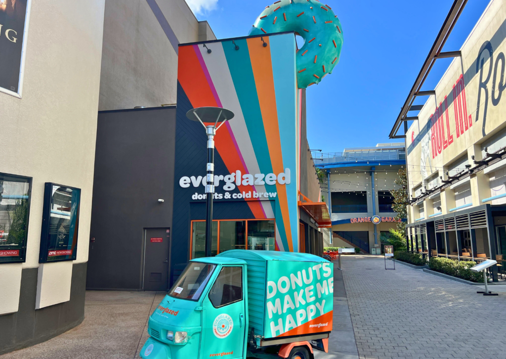 Everglazed Donuts & Cold Brew and Orange Parking Garage secondary access