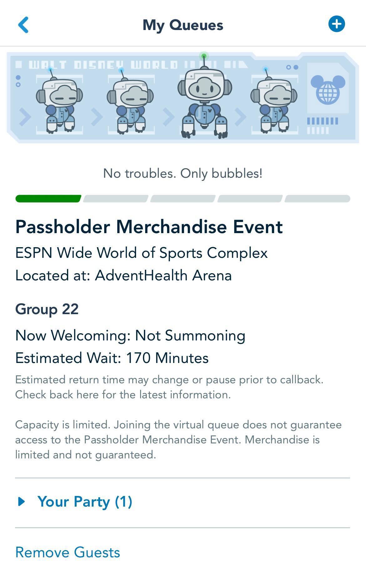 Annual Passholder merch event virtual queue