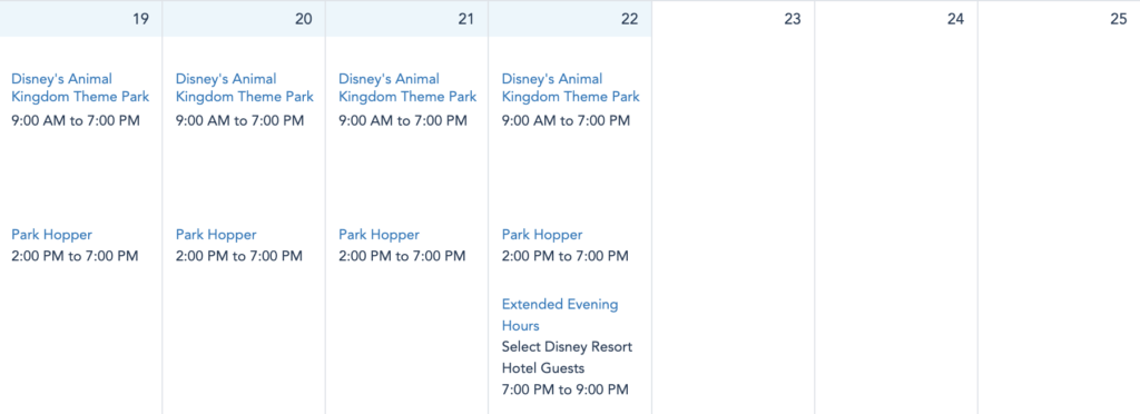 Animal Kingdom Extended Evening Hours