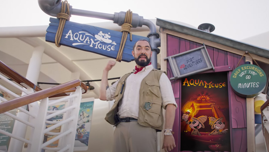 AquaMouse Curse of the Golden Egg Disney Treasure Cruise Ship Attraction
