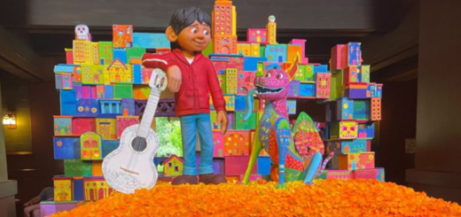 'Coco' Display at the Grand Californian featuring Miguel with Dante.