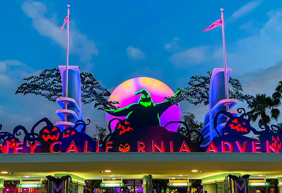 Disney California Adventure Disneyland Oogie Boogie Decorations Entrance Halloween