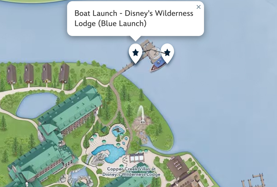 Disney World Blue Route Boat Transportation Fort Wilderness Wilderness Lodge Contemporary