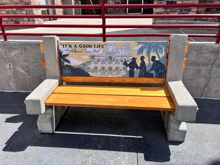Hollywood Tower Hotel Tower of Terror bench wraps
