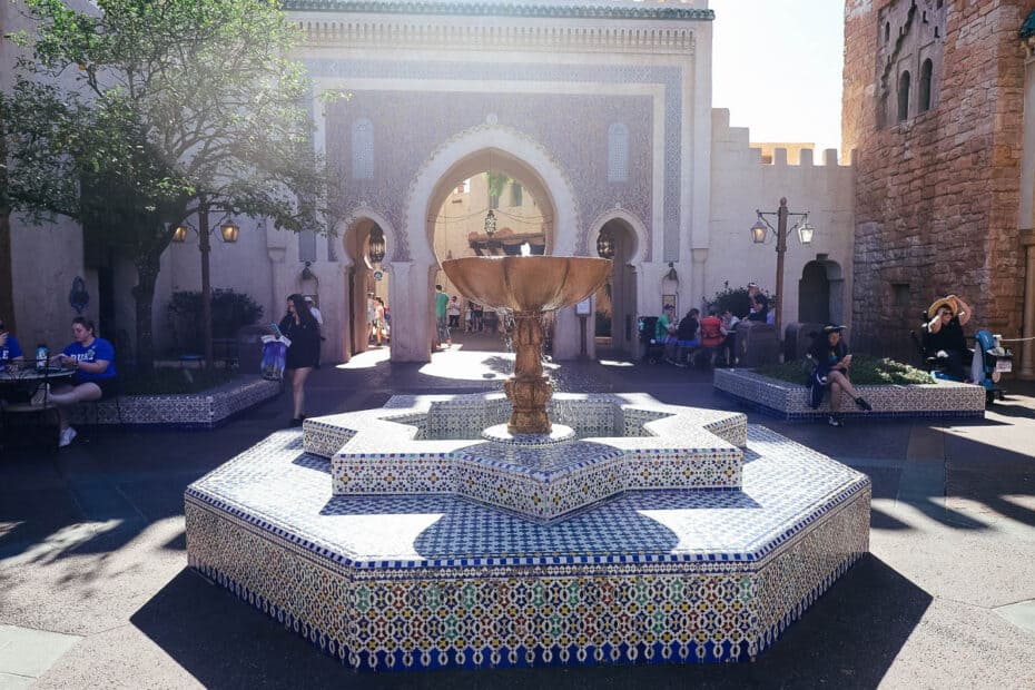 Epcot Morocco Pavilion Fountain