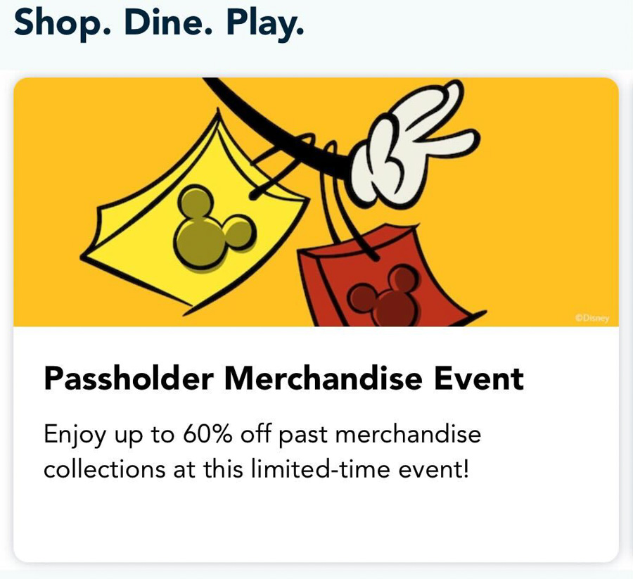 Passholder Merchandise Event My Disney Experience September 2023