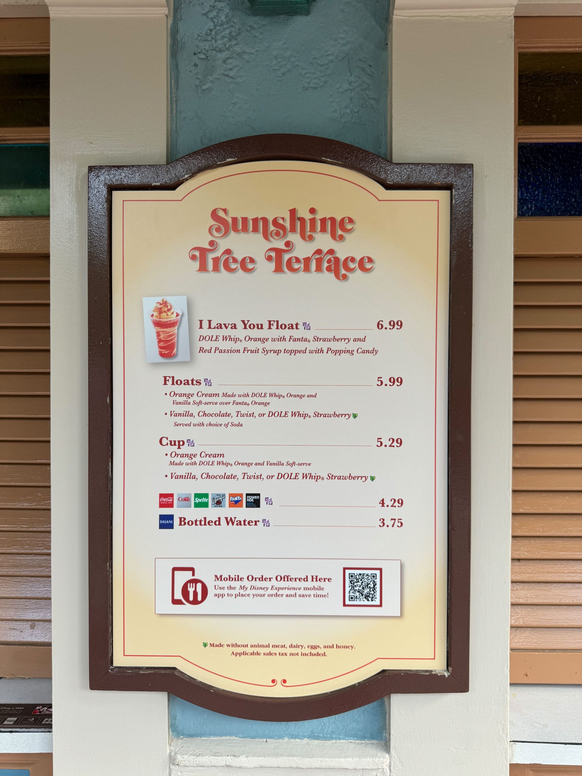 sunshine tree terrace menu items missing