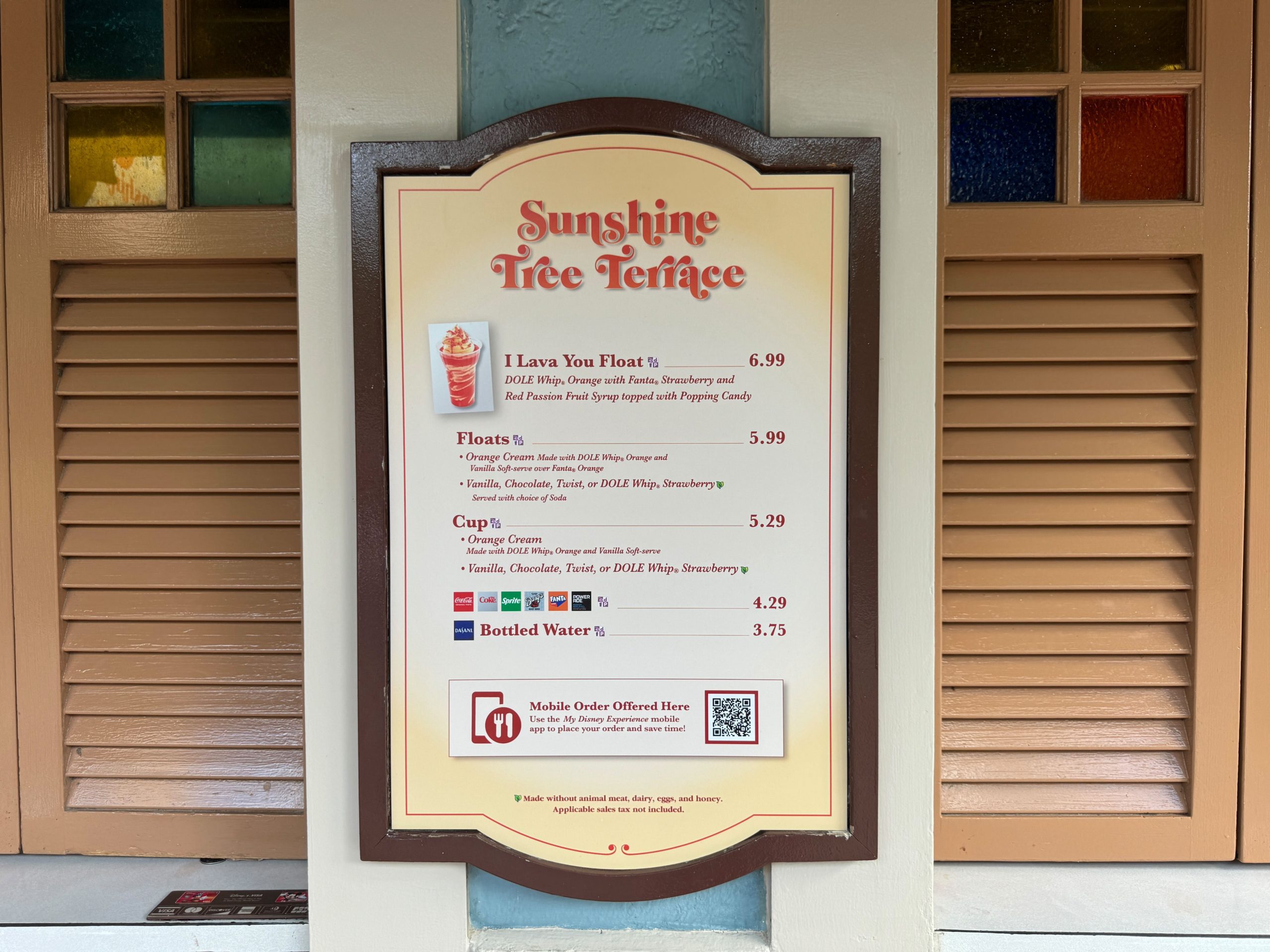 sunshine tree terrace menu items missing