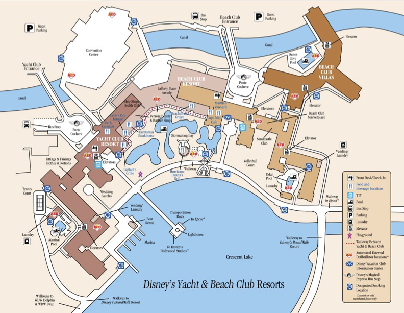map of disney yacht club