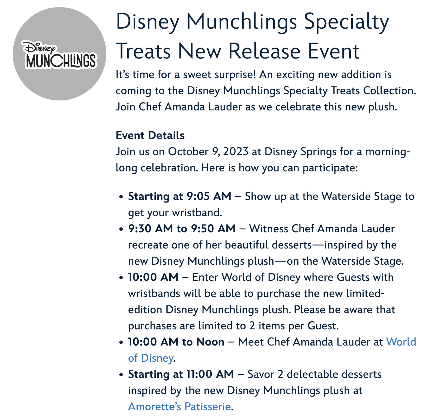 Disney Munchling Event