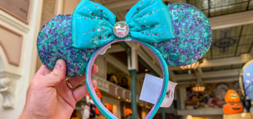 Teal and purple sequin Minnie ears