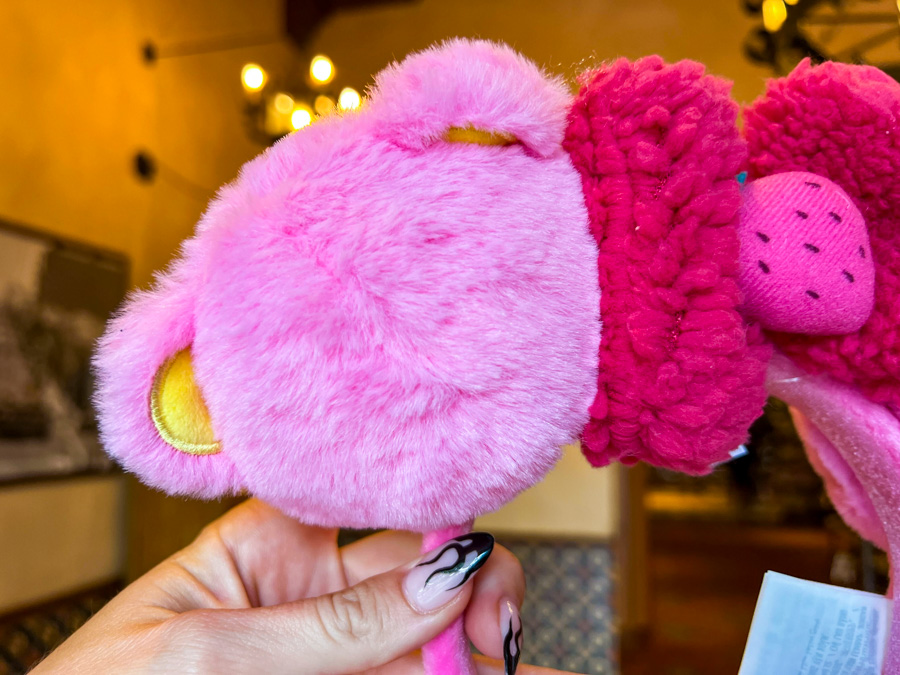Lotso Bear Minnie Ears Strawberry Pink Fuzzy Toy Story Disney California Adventure
