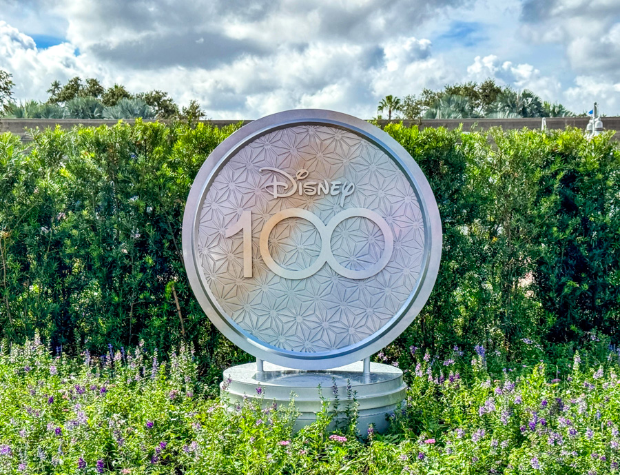New 100th Anniversary Sign in EPCOT