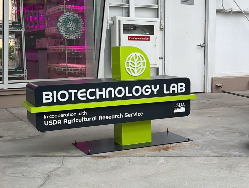 The Land Biotechnology Sign