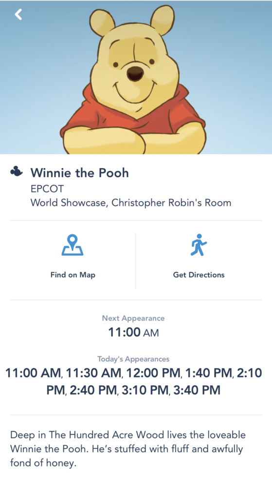 Pooh Meet and Greet Christopher Robin's Room