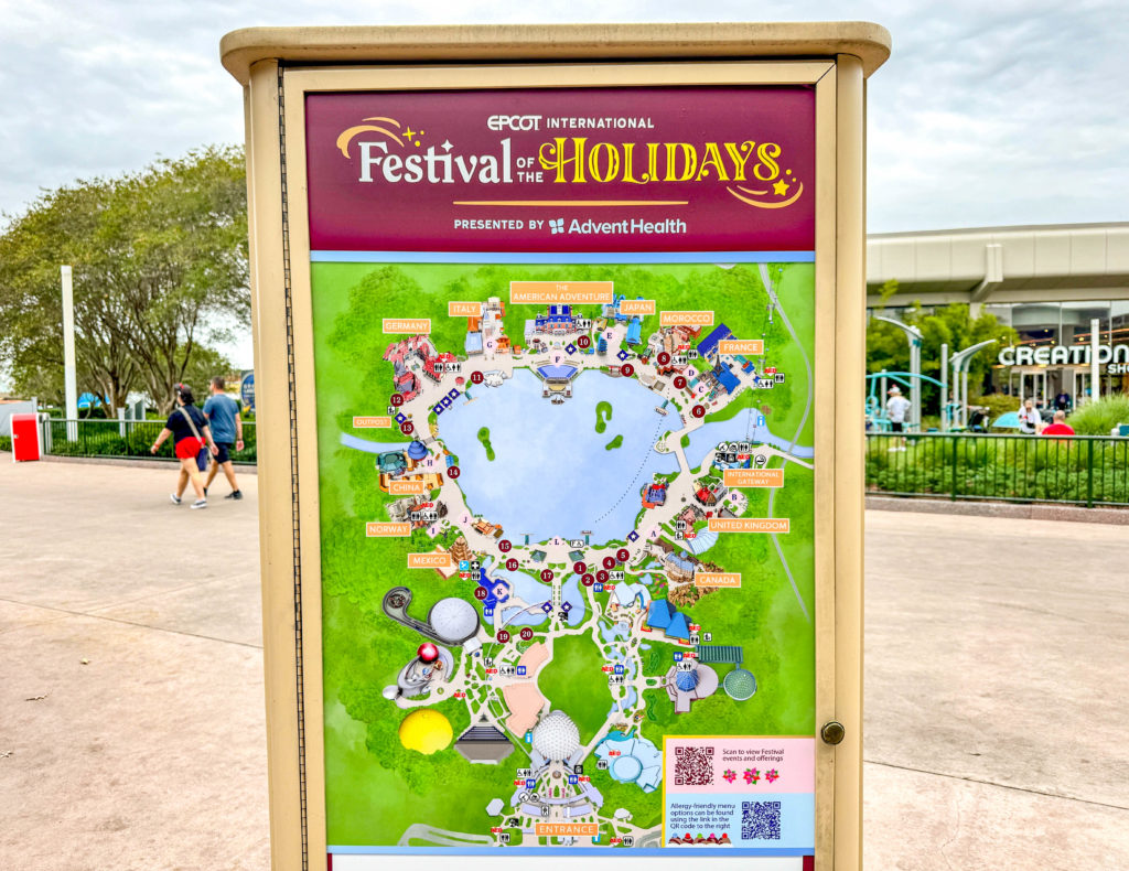 2023 EPCOT International Festival of the Holidays Map