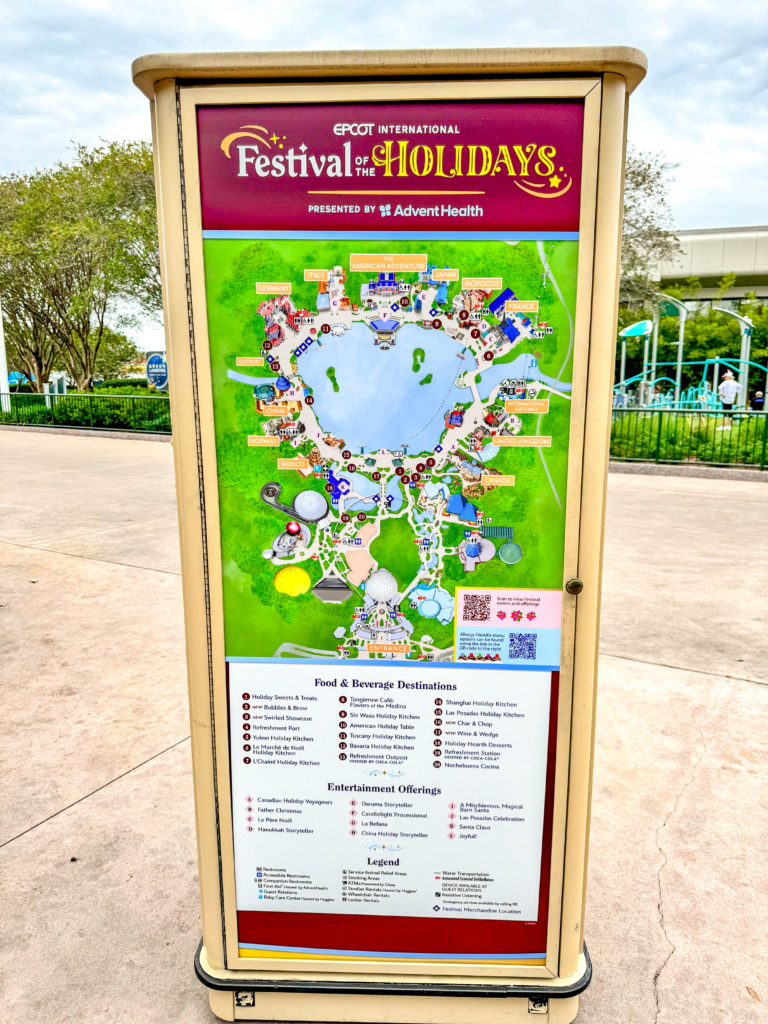 2023 EPCOT International Festival of the Holidays Map