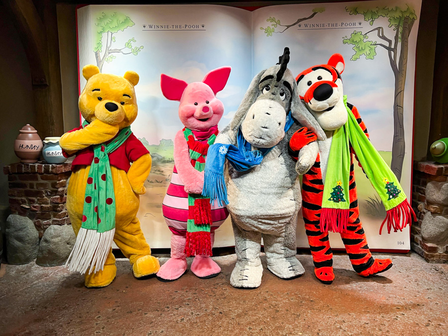 2023 Mickey's Very Merry Christmas Party Winnie the Pooh Eeyore Tigger Piglet Holiday Meet and Greet