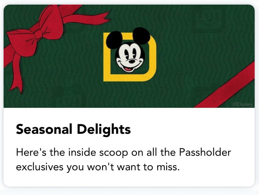 Disney World Annual Passholder Holidays Christmas Perks