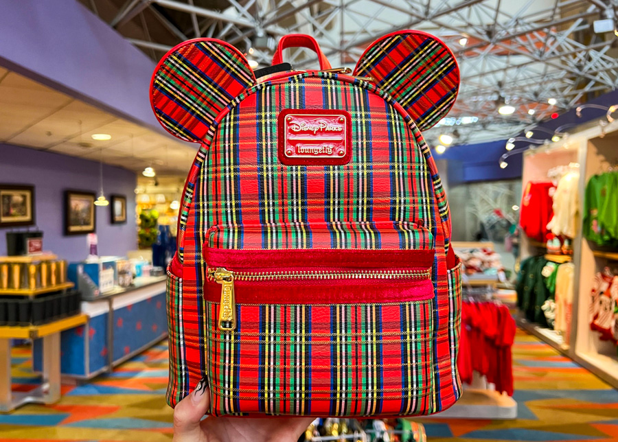 Disney World Christmas Holiday Merchandise Sparkly Sweatshirt Minnie Candy Cane Sweater Plaid Loungefly Backpack