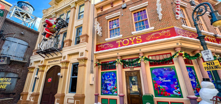 Hollywood Studios Holiday Christmas Decorations Santa Claus Meet and Greet Grand Avenue Muppets