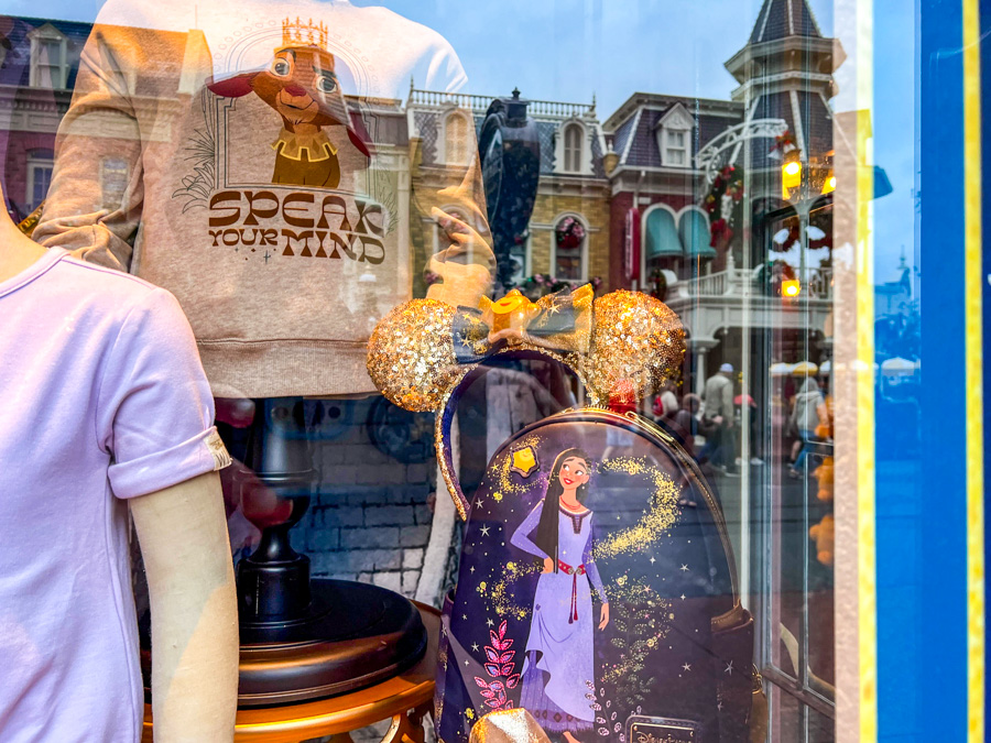 Magic Kingdom Emporium Wish Movie Window Displays Merch