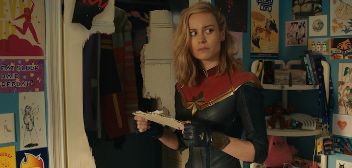 Carol Danvers wonders whether she needs a restraining order in The Marvels