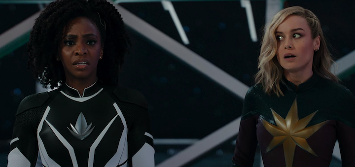 You can tell by their faces that Carol Danvers was REALLY hoping Monica Rambeau wouldn't find out about that.