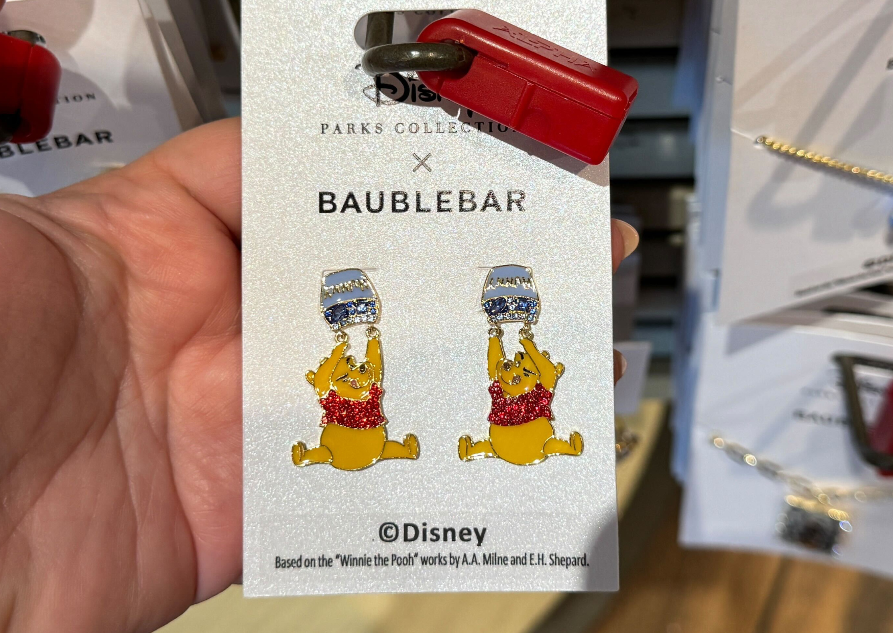 Pooh Bear Hunny Pot Earrings