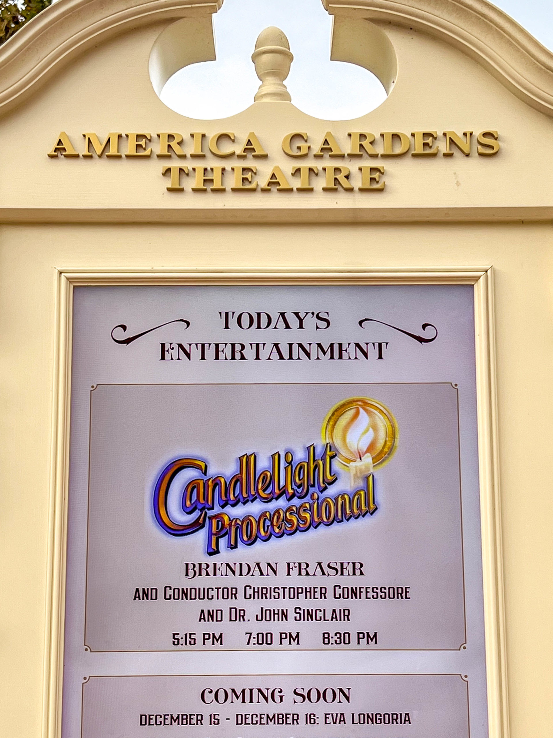 Candlelight Processional sign