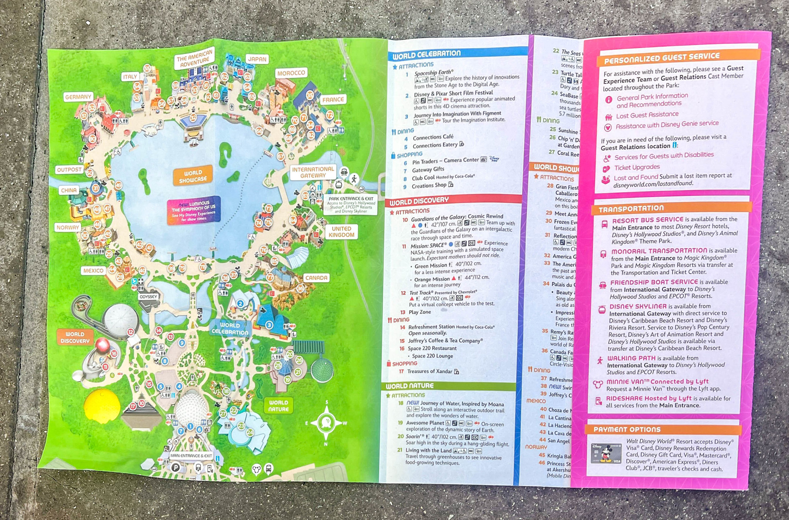 New EPCOT map