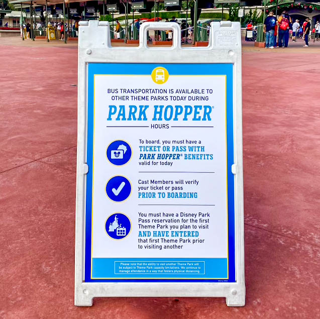 Park Hopper sign
