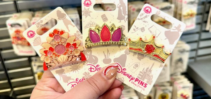 Disney Princess Crown Trading Pins Moana, Belle, Rapunzel