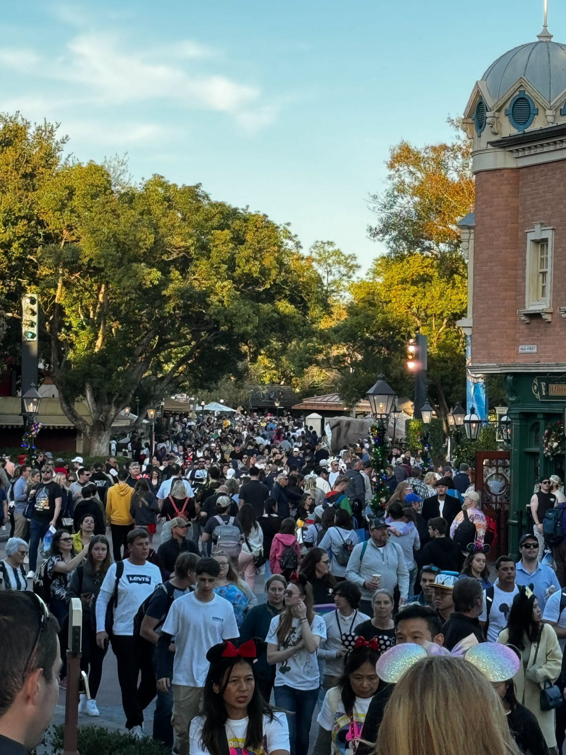 New Year's Eve crowds in World Showcase