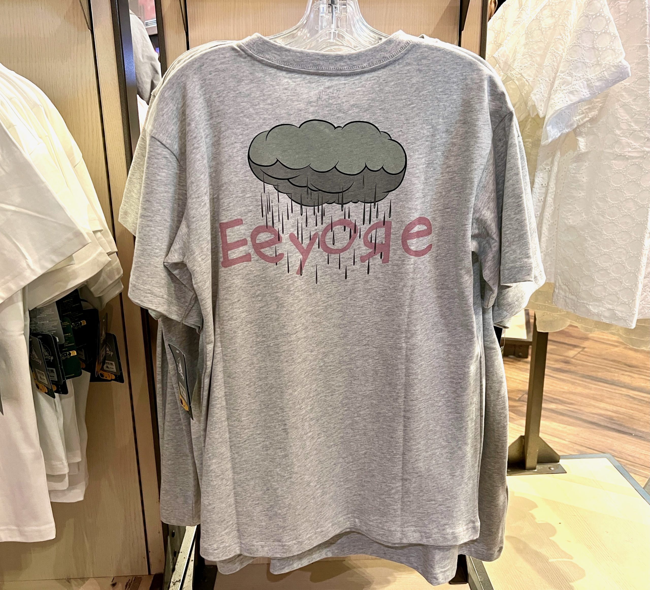 Gray Eeyore Tee Shirt Back