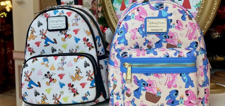 Stitch and Angel Mickey Loungefly bags