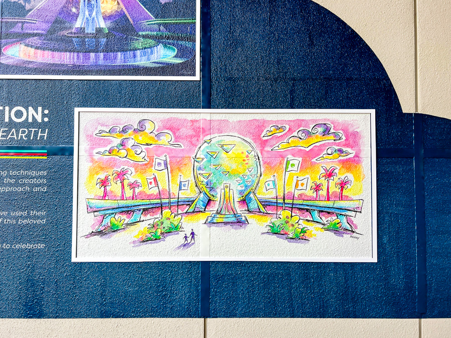 2024 EPCOT International Festival of the Arts Mural Spaceship Earth