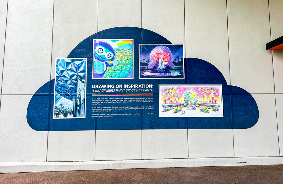 2024 EPCOT International Festival of the Arts Mural Spaceship Earth
