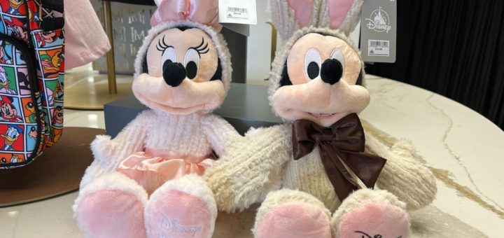Mickey and Minnie Easter Bunny plush