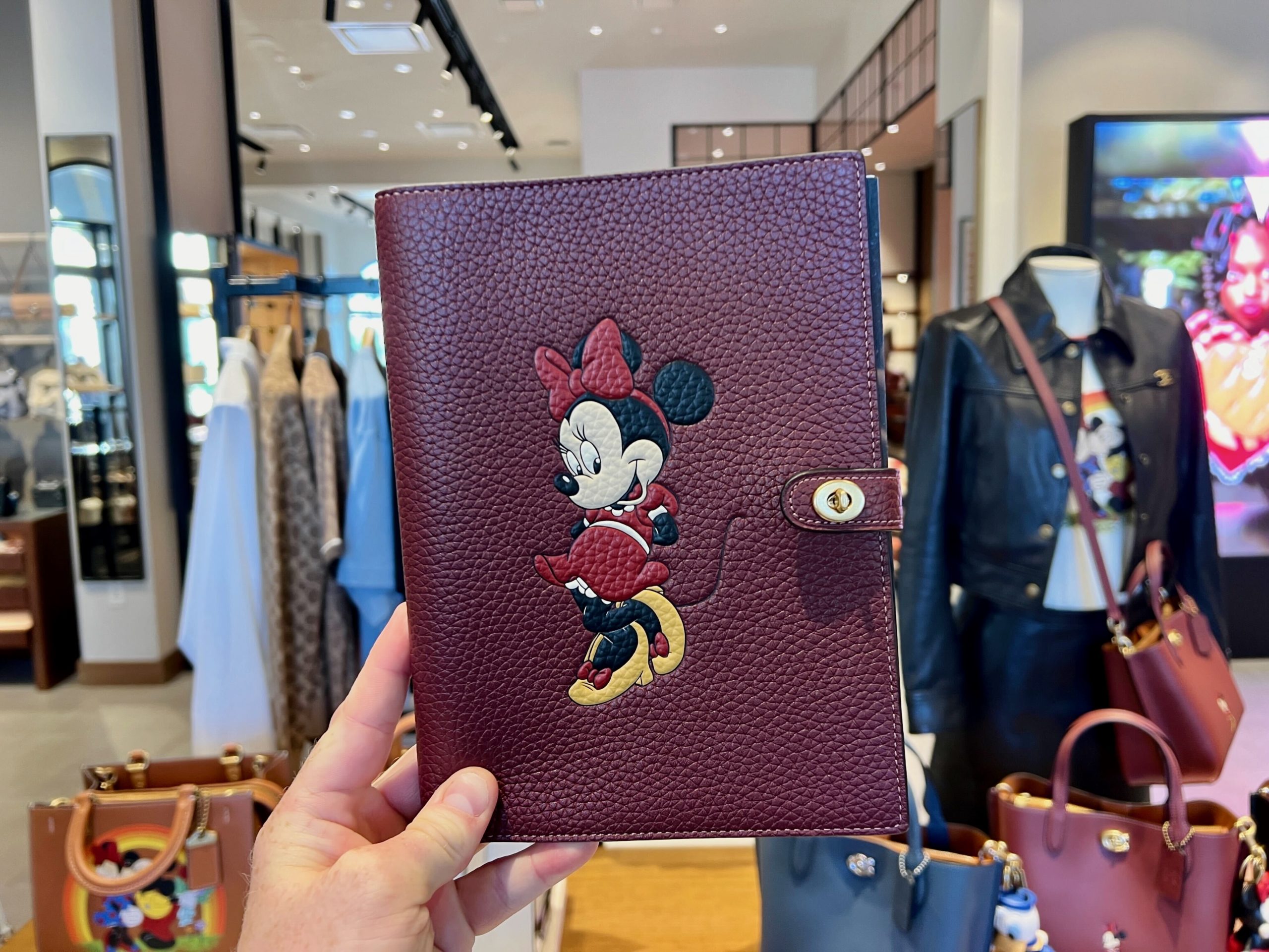Coach Leather Minnie Mouse Notebook
