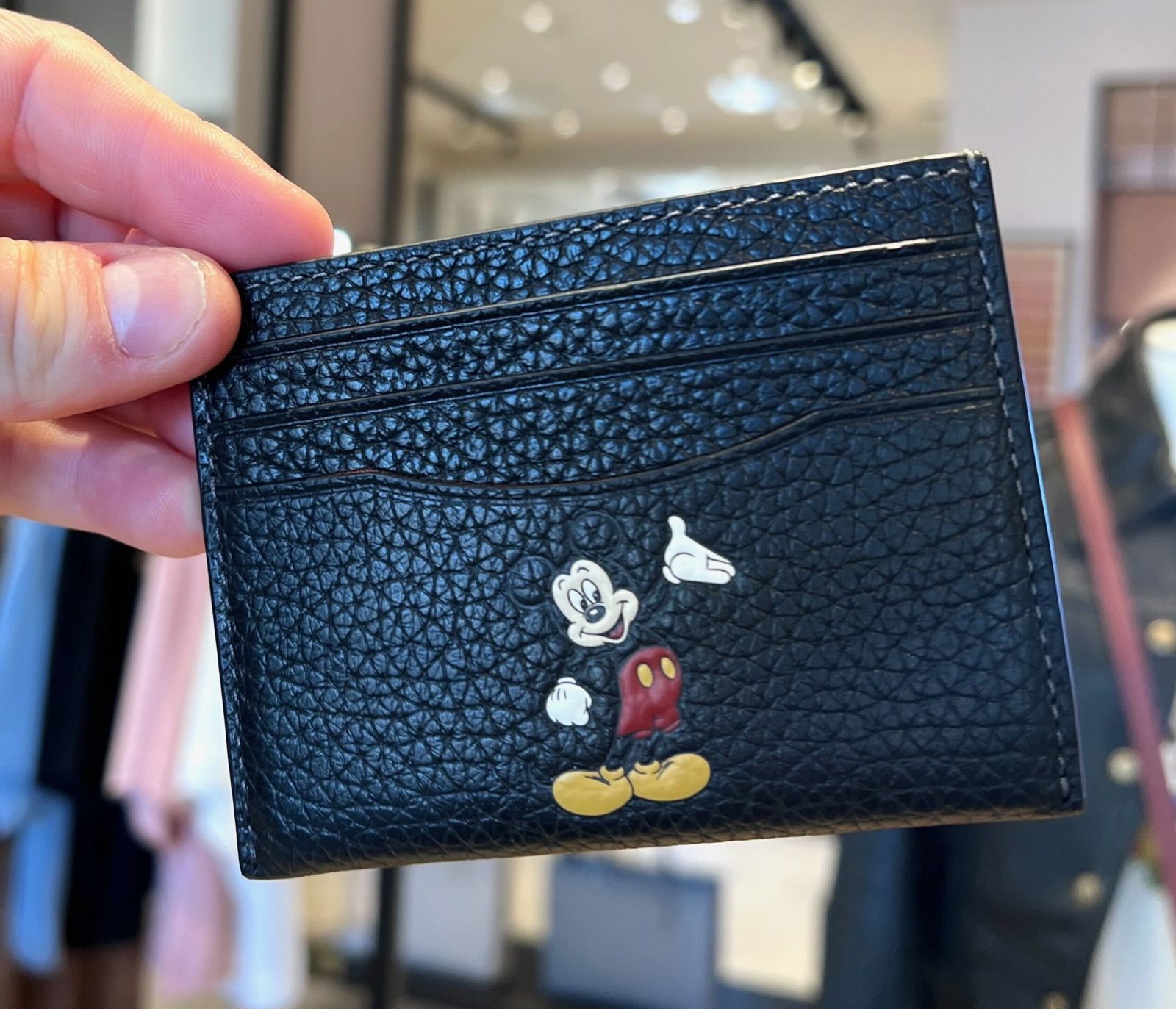 Coach leather Mickey card holder
