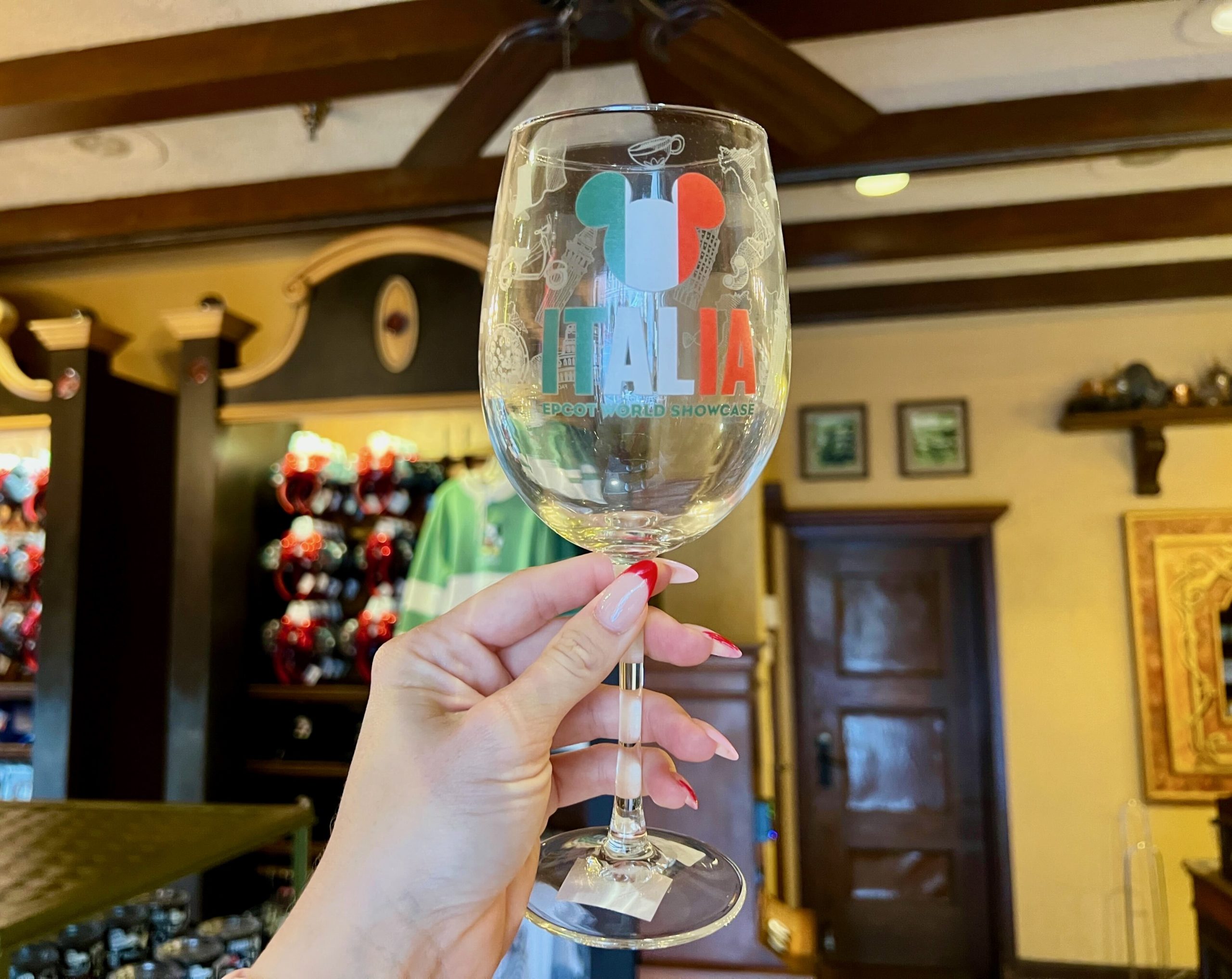 Italy Mickey Wine Glass