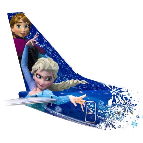 Frozen-themed WestJet Magic Plane Elsa